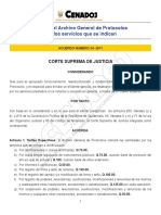 Tarifario Archivo General de Protocolos, Organismo Judicial PDF