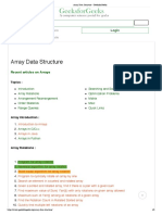 Array Data Structure - GeeksforGeeks