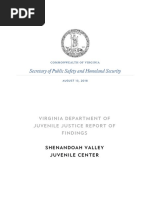 Virginia DJJ Report of Findings