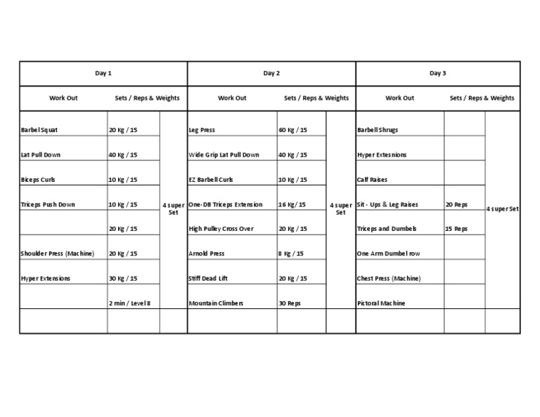 Strength Building Exercises | PDF