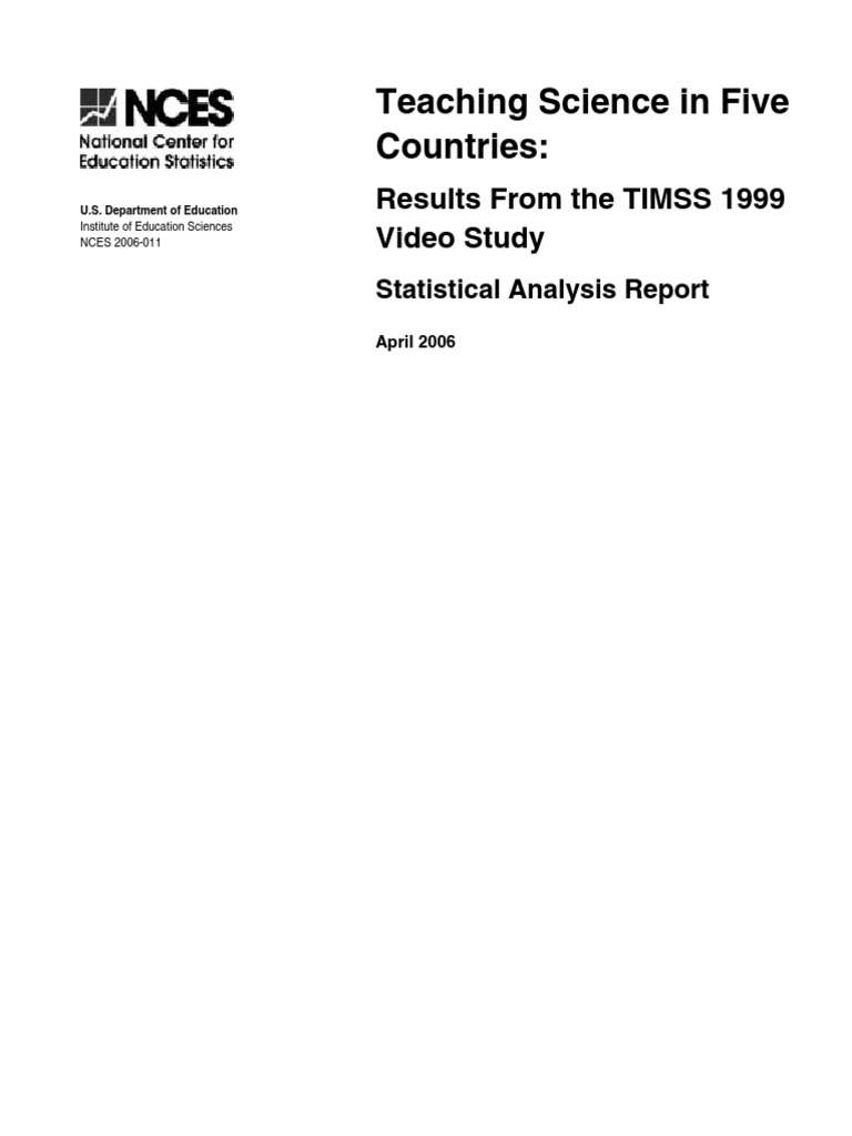 Timss 1996 | PDF | Homework | Teachers