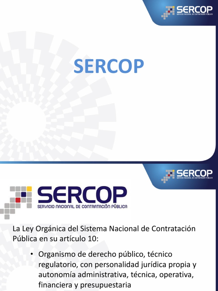 SERCOP: Innovación en Contratación Pública | PDF | Subasta | Calidad ...