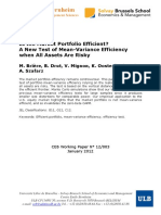 Is The Market Portfolio Efficient? A New Test of Mean-Variance Efficiency When All Assets Are Risky