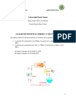 Anlisis de Eficiencia Termica y 2 Ley