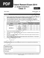 Ftre 2014 Sample Paper Class 8 Paper 1 PDF