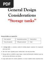 General Design Considerations: "Storage Tanks"