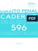 Pra Gabaritar-2018 - Direito Penal - Caderno 596 Questões Gabaritadas - Azul