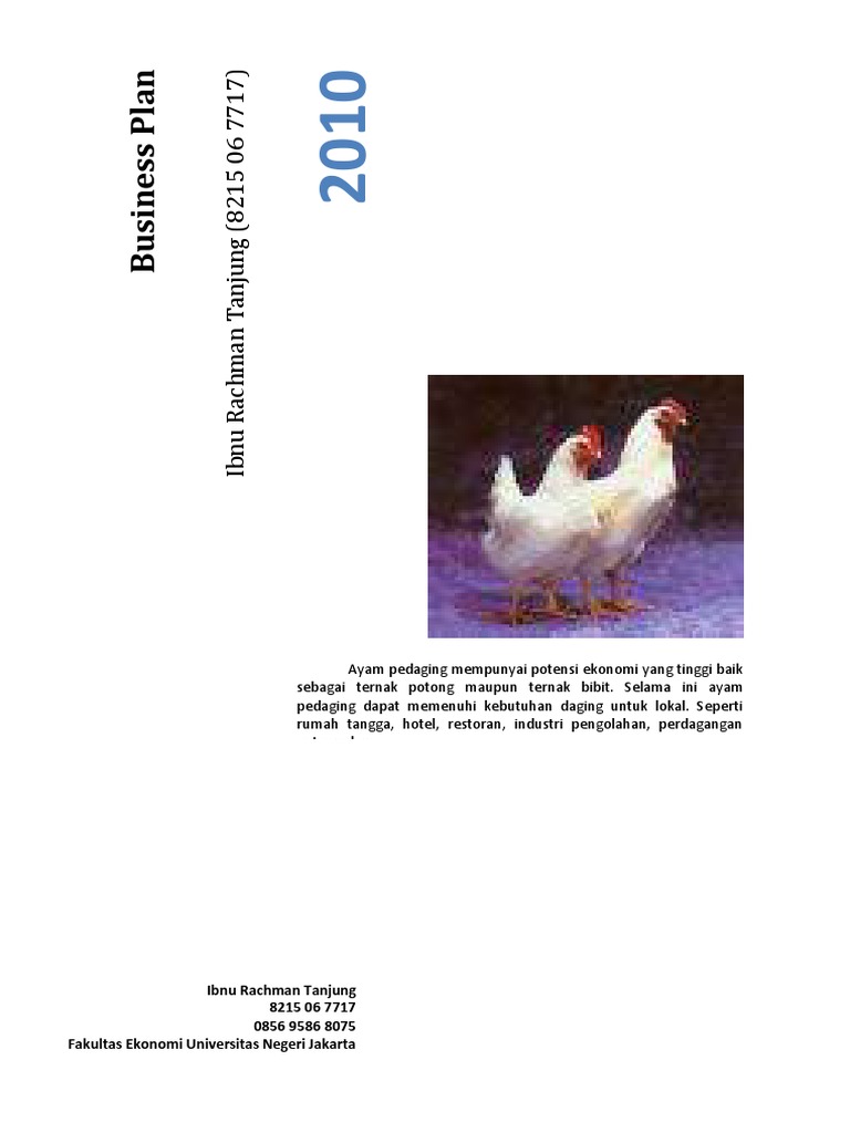 Business Plan Ayam Broiler