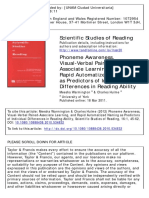 Phoneme Awareness, Visual-Verbal Paired- Associate Learning, and Rapid Automatized Naming as Predictors of Individual Differences in Reading Ability