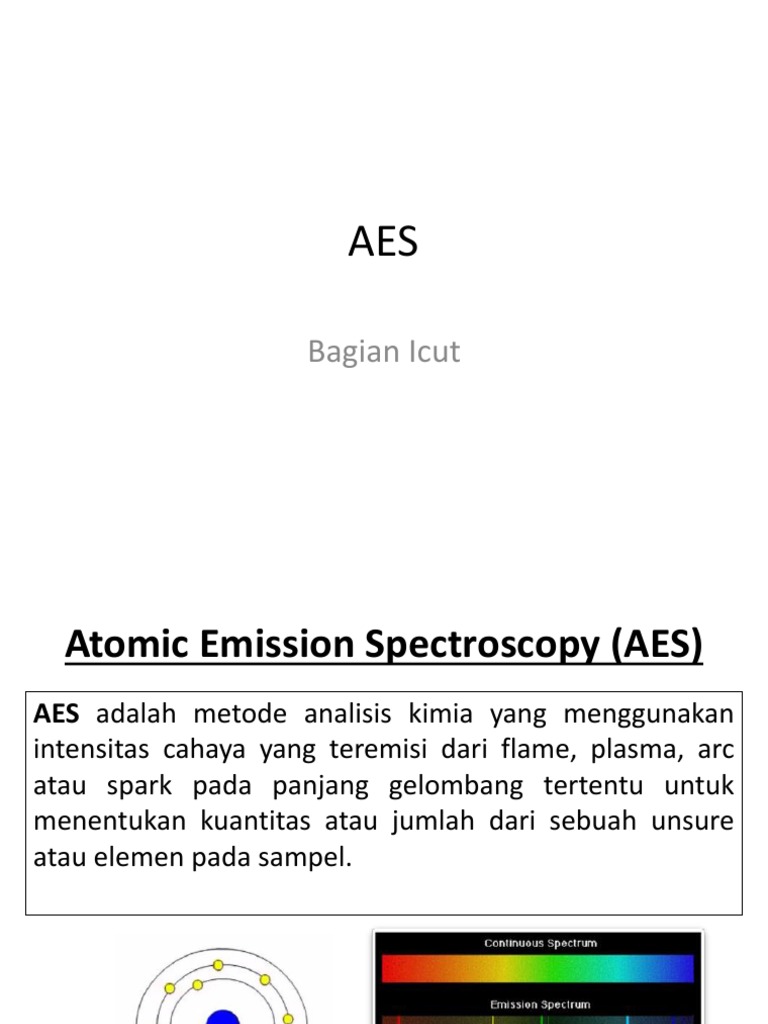 AES (Atomic Emission Spectroscopy) PDF