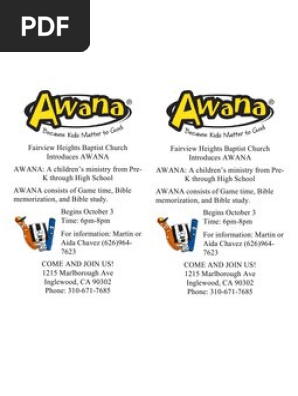 Awana Fhb Pdf