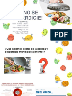 No desperdicies: Solución al desperdicio de alimentos