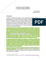 Cambio de La Matriz Energética - Propuestas Viables para Bolivia by Francesco Zaratti