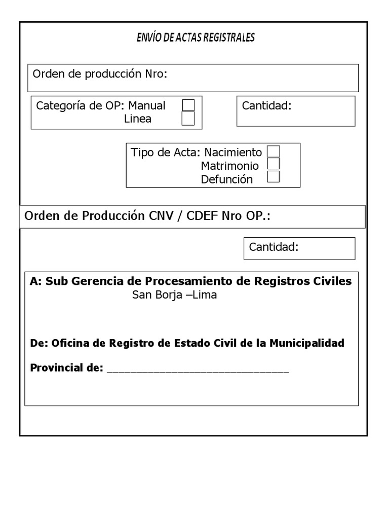 Formato Rotulo OP OREC A Reniec | PDF