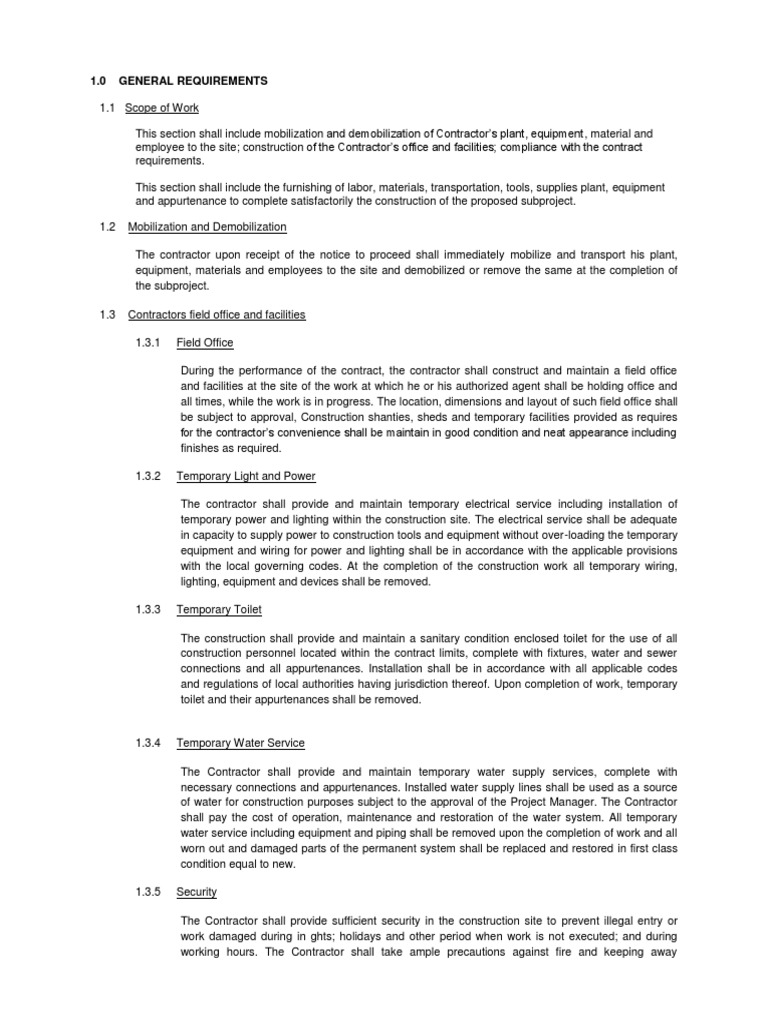 Building Specification PDF Concrete Construction Aggregate