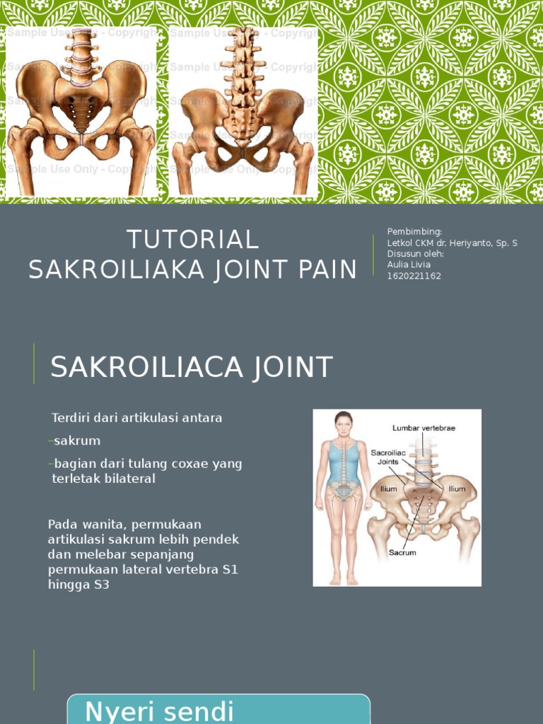 Nyeri Sendi Sakroiliaka: Panduan Diagnostik | PDF