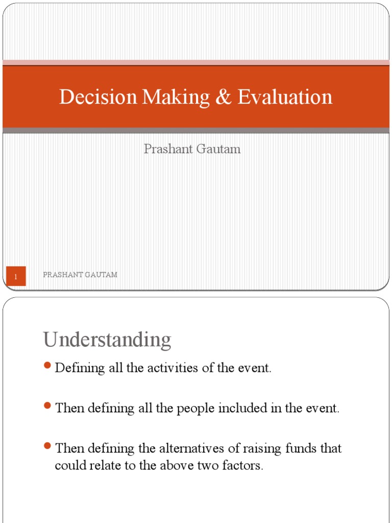 Decision Making & Evaluation | PDF