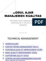 Modul Ajar Manajemen Kualitas: Program Pasca Sarjana Teknik, Unniversitas 17 Agustus 1945 Surabaya