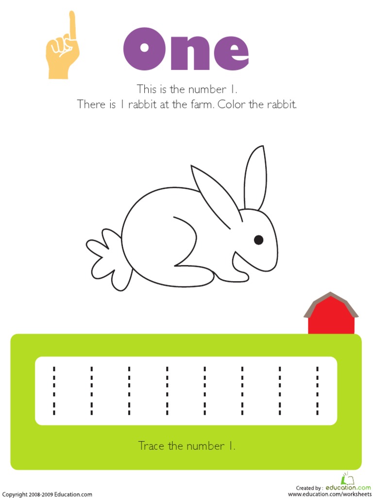 Number Tracing 1 Prek PDF | PDF