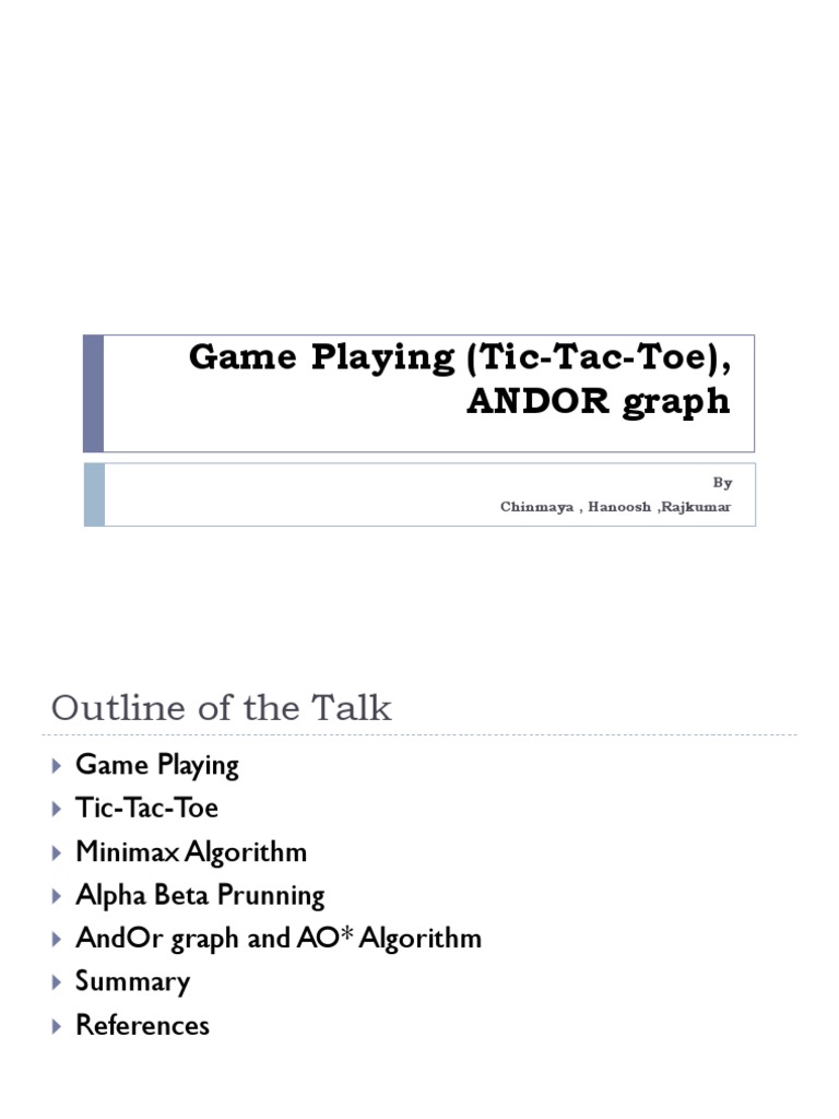 AI Strategies in Tic-Tac-Toe | PDF | Algorithms | Algorithms And Data ...