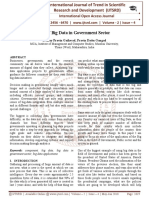 Use of Big Data in Government Sector