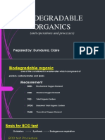 Biodegradable Organics: (Unit Operations and Processes)