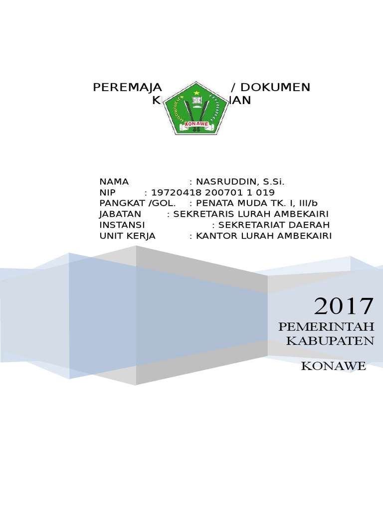 Data Kepegawaian Kabupaten Konawe | PDF