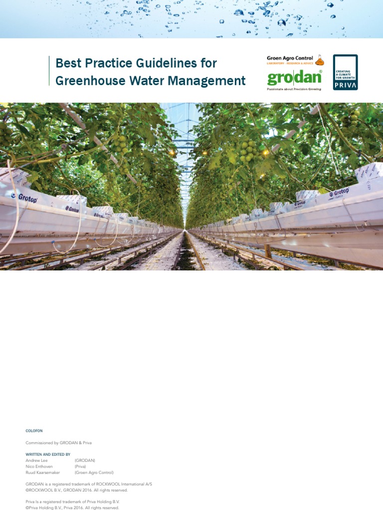 Best Practice Water Management Pdf Hydroponics Sustainability