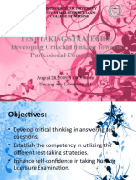 Test-Taking Strategies: Developing Critical Thinking Towards Professional Competency