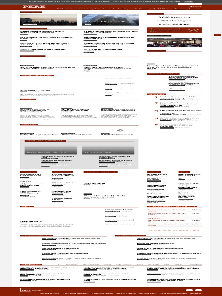 PERE Private Equity Real Estate PDF The Blackstone Group