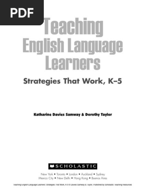 Teaching English Language Learners Grades K 5 Pdf English As A