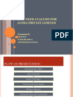 Hris Need Analysis For Alpha Private Limited: Presentation By: Group 10 PGDM-HR-2009-11 Itm Business School