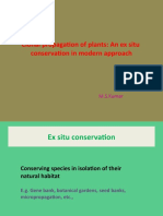 Clonal Propagation of Plants: An Ex Situ Conservation in Modern Approach