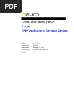 Insum - APEX Application Common Objects - Installation Instructions