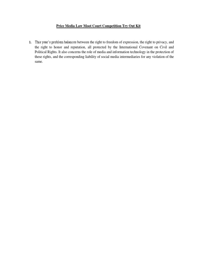 Balancing Competing Rights: Freedom of Expression, Privacy, and ...
