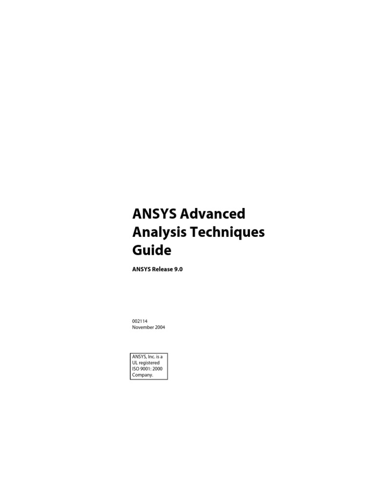 Ansys Advanced Analysis Techniques Guide PDF | PDF | Monte Carlo Method ...