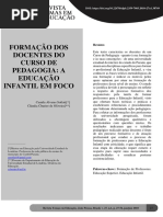 Formação Docente Curso de Pedagogia