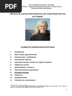 Elementos essenciais do circulo restaurativo