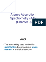 Atomic Absorption Spectrometry (AAS) (Chapter 9)