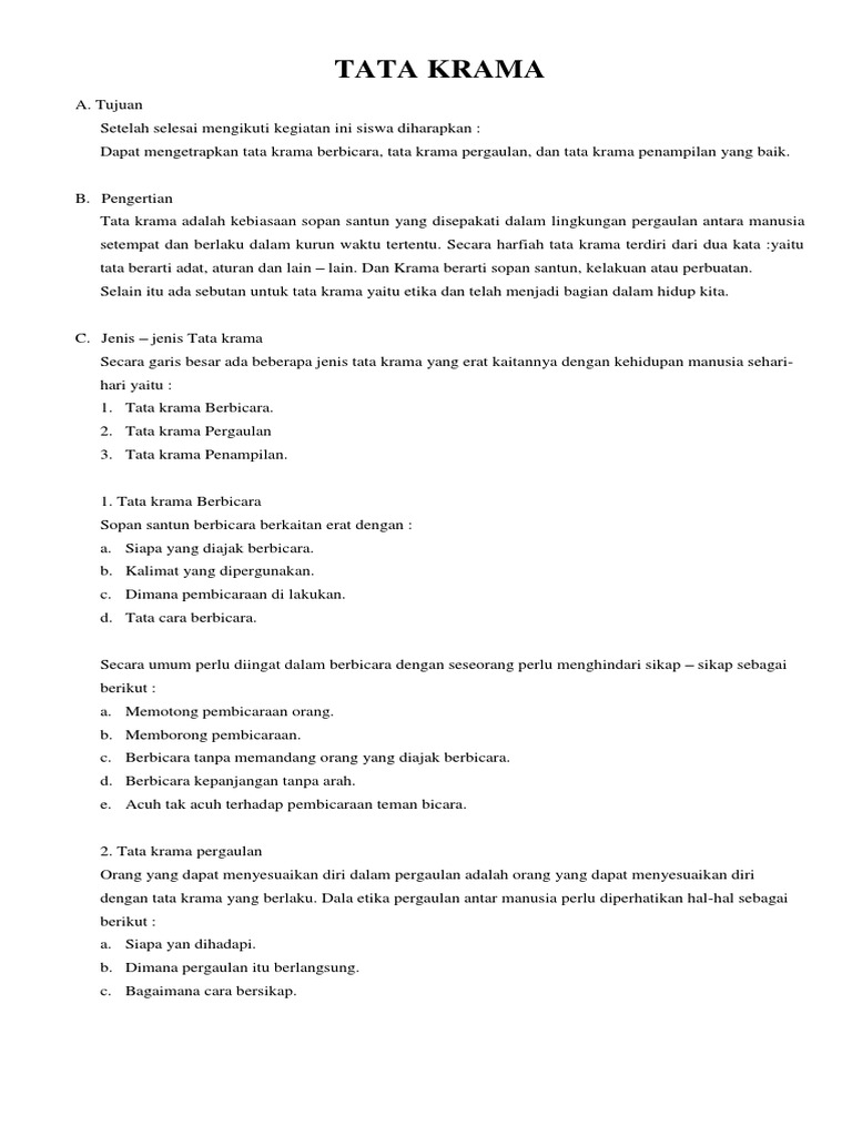 Tata Krama Pdf