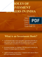 Roles of Invesment Bankers in India