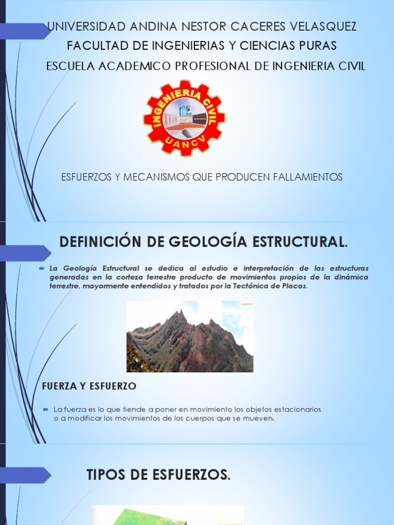 Esfuerzos y Fallamientos Geológicos | PDF | Falla (geología) | Placas ...