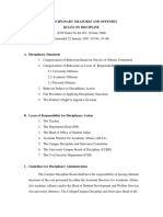 Ii. Disciplinary Measures and Offenses Rules On Discipline