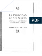 La Capacidad de Ser Sujeto PDF