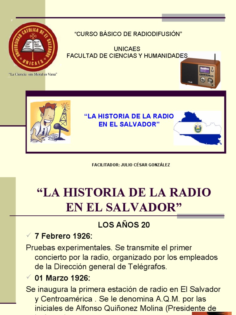 Historia de La Radio en El Salvador