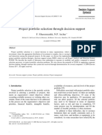 Project Portfolio Selection Through Decision Support: F. Ghasemzadeh, N.P. Archer