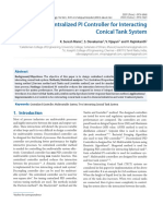 Design of Centralized PI Controller For Interacting Conical Tank System