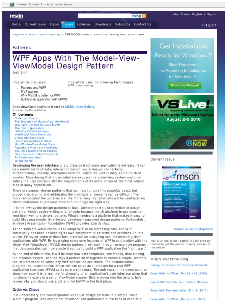 WPF Apps With the Model-View-ViewModel Design Pattern | Windows ...