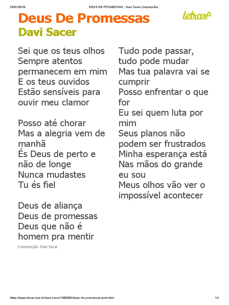 deus de milagres fernandinho letra