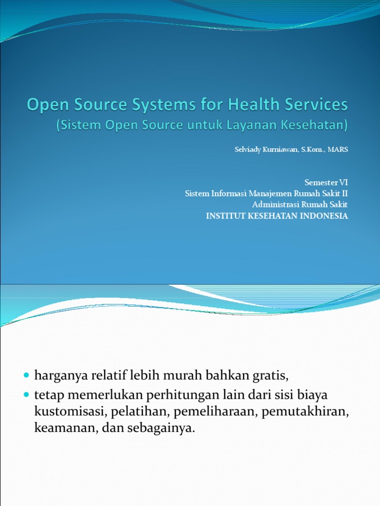 Model Bisnis Open Source di Kesehatan | PDF